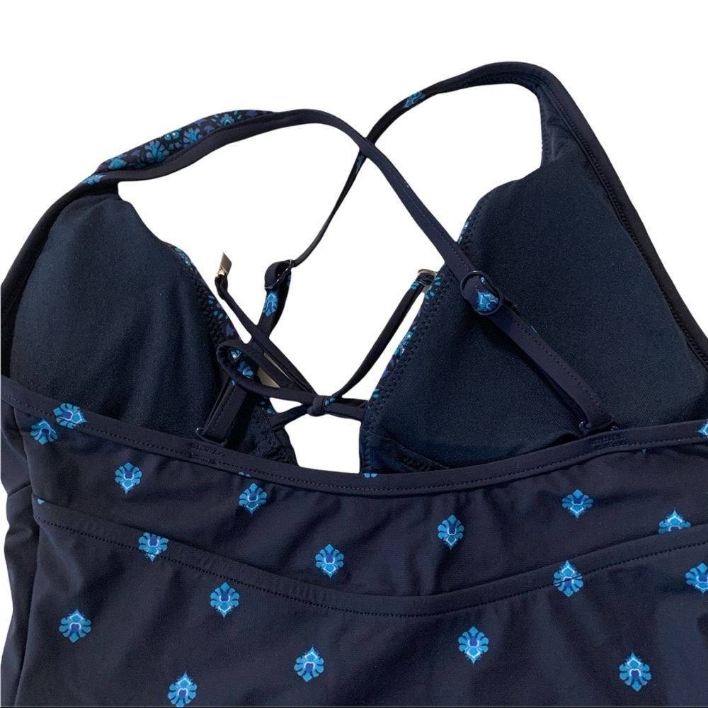 Seafolly Sunflower border Maillot Swimsuit Blue 4 - Picture 9 of 15